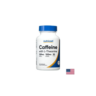 Енергия и добро настроение - Кофеин 100 mg + L-Теанин 100 mg, 30 капсули