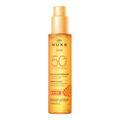NUXE SUN Слънцезащитно олио SPF50 150ml + подарък плажна чанта
