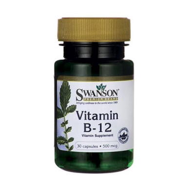 SWANSON Vitamin B-12 500mcg. / 30 Caps