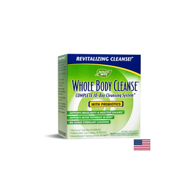 Whole Body Cleanse - 10-дневна програма с псилиум, активни пробиотици и билки, 45 капсули/10 софтгел/50 таблетки