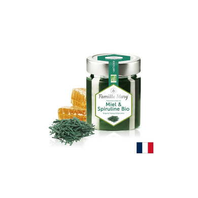 Miel & Spiruline Bio /  Био акациев мед + спирулина, 170 g Famille Mary