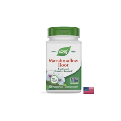 Marshmallow Root/ Бяла ружа (корен) 480 mg x 100 капсули Nature’s Way