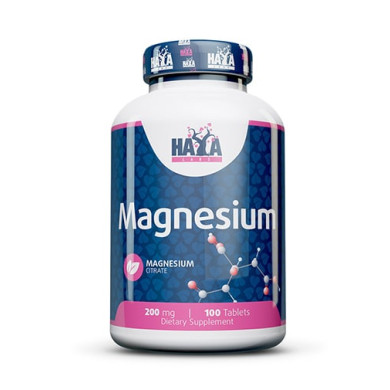 Haya Labs Magnesium Citrate / Магнезиев Цитрат 200mg / 100 Tabs.