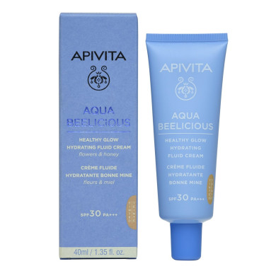 Apivita Aqua beelicious Тониран хидратиращ озаряващ флуид за лице SPF30-40мл.