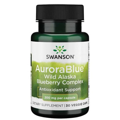 SWANSON AuroraBlue Wild Alaska Blueberry Complex 200 mg / 30 Vcaps