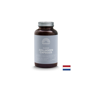 Колаген (тип 1) с калций, магнезий, МСМ, витамин C и хиалуронова киселина - Runder Collagen Peptan, 180 капсули Mattisson Healthstyle