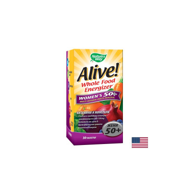 Alive! Women's 50+ / Алайв! Мултивитамини за жени 50+ x 30 таблетки Nature’s Way