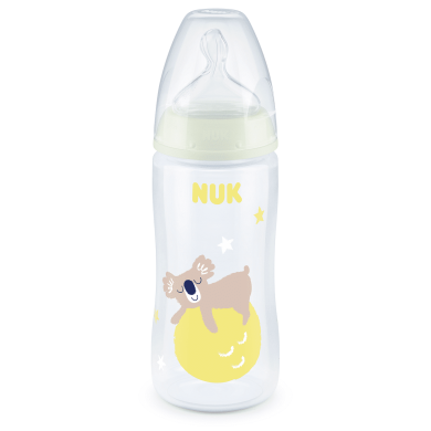 NUK First Choice РР шише Temperature control 300мл. NIGHT със силиконов биберон 0-6м + box