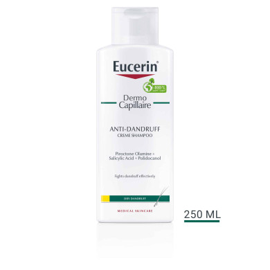 Eucerin Dermo Capillaire Крем-Шампоан против пърхот за сух скалп 250мл