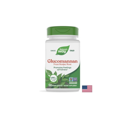Glucomannan from Konjac Root/ Глюкоманан от корен на Конджак 665 mg x 100 капсули Nature’s Way