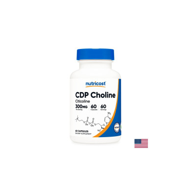 Нервна система - Цитиколин (CDP Choline), 300 mg x 60 капсули Nutricost