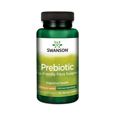 SWANSON Prebiotic for Friendly Flora Support 375mg. / 60 Vcaps