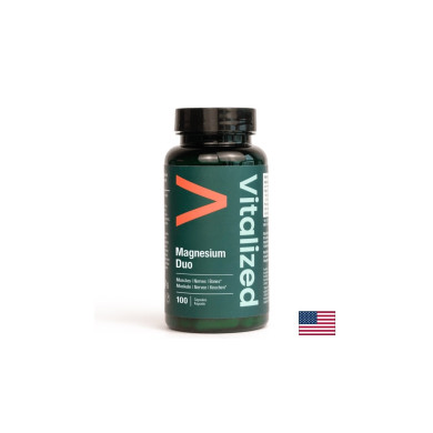 Магнезий Дуо (бисглицинат, оксид) 100 mg, 100 капсули, Vitalized