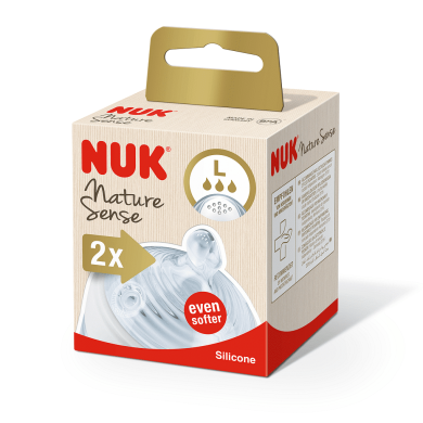 NUK NATURE SENSE биберон за храна силикон L, 2бр. Softer