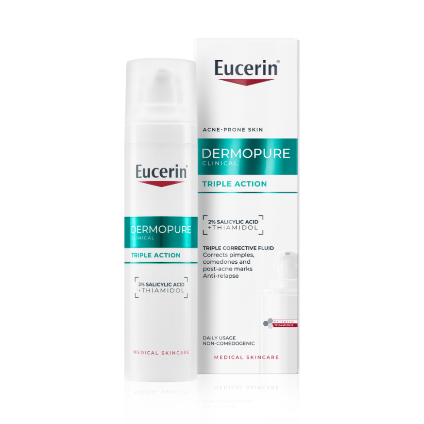 Eucerin DERMOPURE CLINICAL Коригиращ флуид с тройно действие 40 мл.