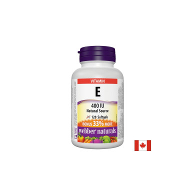 Vitamin E 400 IU - Витамин Е (d-алфа токоферил ацетат) 400 IU, 120 софтгел капсулиVitamin E 400 IU - Витамин Е (d-алфа токоферил ацетат) 400 IU, 120 софтгел капсули