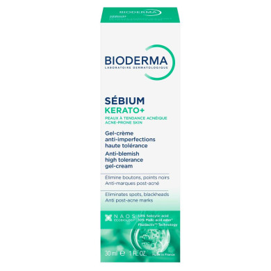 Bioderma Sebium Kerato+ гел-крем при акне и несъвършенства 30 мл