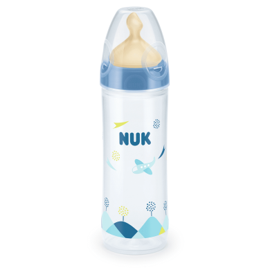 NUK New Classic РР шише 250мл с каучуков биберон за хранене FC+ 6+ месеца