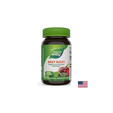 Beet Root - Червено цвекло (корен) – антианемично и кардиопротективно средство, 500 mg, 100 капсули Nature’s Way