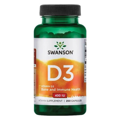 SWANSON Vitamin D-3 400IU / 250 Caps