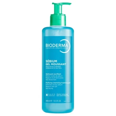 Bioderma Sebium Измиващ гел за комбинирана и мазна кожа 400 мл Помпа