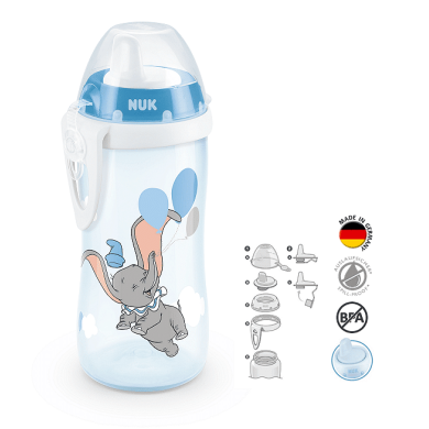 NUK Kiddy Cup 300мл, с твърд накрайник, 12+мес. DUMBO