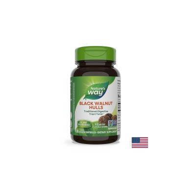 Черен орех (шушулки) - Срещу чревни паразити и чревна кандидоза, 500 mg, 100 капсули