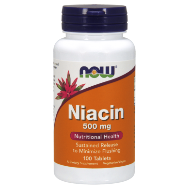 Now - Витамин B-3 (Niacin) 500 Мг - 100 Таблетки