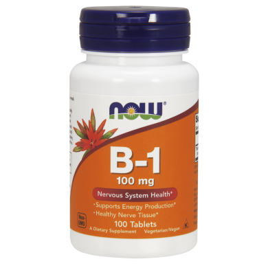Now - Витамин B-1 (Thiamine) 100 Мг - 100 Таблетки