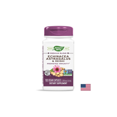 Echinacea Astragalus & Reishi/ Ехинацея, Астрагал & Рейши х 100 капсули Nature’s Way