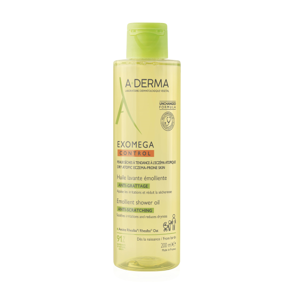A-Derma Exomega Control Емолиентно душ-олио 200мл