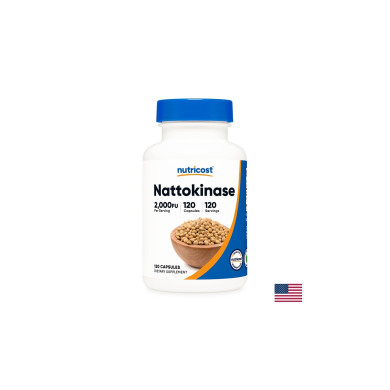Сърдечно-съдова система - Натокиназа (Nattokinase), 120 капсули Nutricost