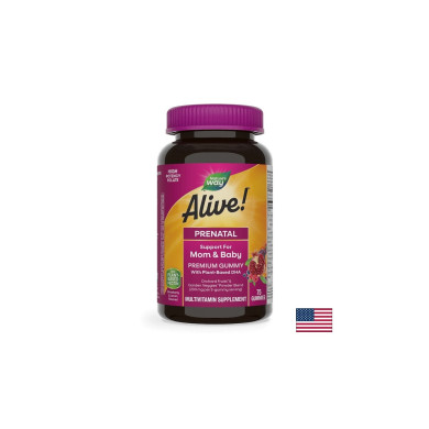 Alive! - Алайв Премиум мултивитамини за бременни, 75 желирани таблетки Nature’s Way