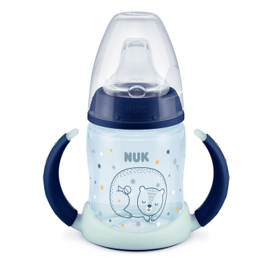 NUK First Choice шише за сок РР 150мл. със силиконов накрайник 6-18м. Glow in the Dark