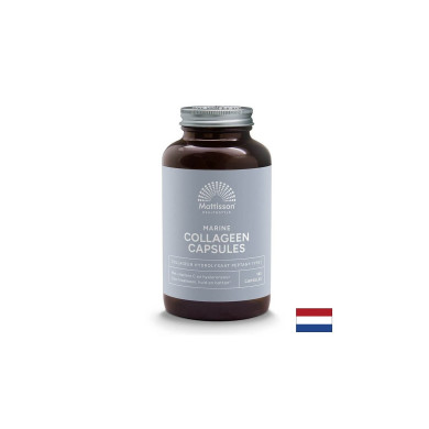 Рибен колаген (тип 1) с витамин С и хиалуронова киселина - Marine Collagen Peptan, 180 капсули Mattisson Healthstyle