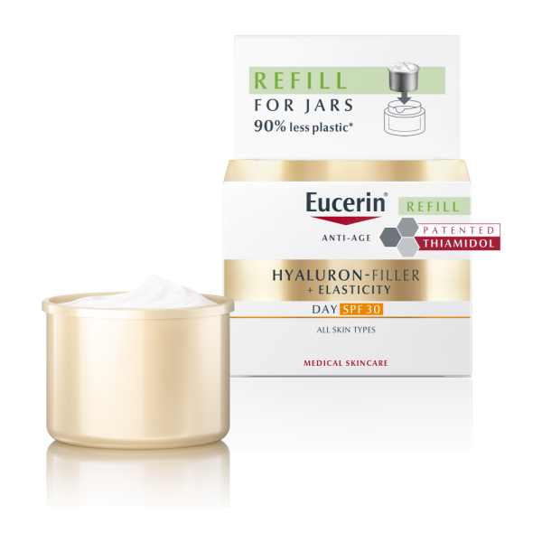 Eucerin®Hyaluron-Filler +Elasticity Дневен крем за всеки тип кожа SPF30, Рефил