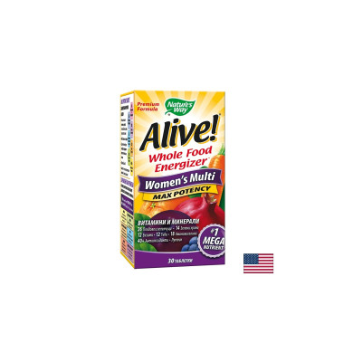 Alive! Women's Multi Max Potency/ Алайв! Мултивитамини за жени x 30 таблетки Nature’s Way