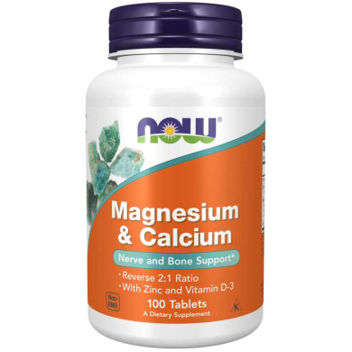 Now - Magnesium &Amp; Calcium 2:1  /Магнезий и Калций- 100 Таблетки