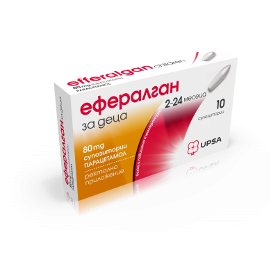 ЕФЕРАЛГАН суппозитори 80 мг. х 10