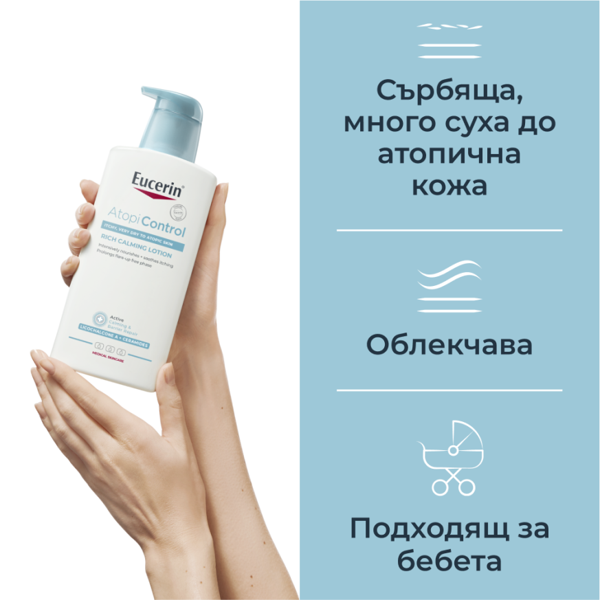 Eucerin AtopiControl успокояващ лосион за тяло 400 мл