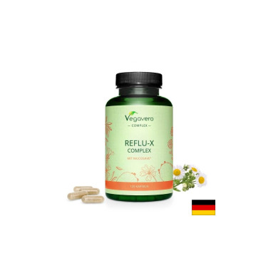 Reflu-X Complex mit Mucosave/ Билкова смес срещу киселинен рефлукс, 120 капсули, 100% Vegan Vegavero