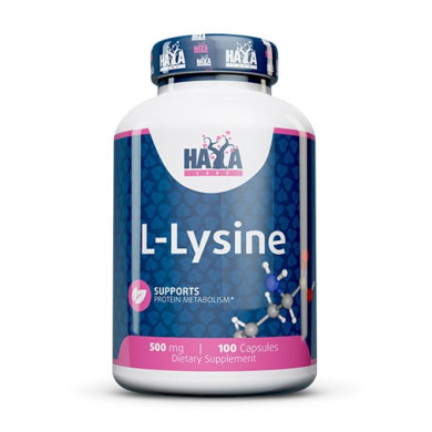 Haya Labs L-Lysine / Л-лизин 500mg. / 100 Vcaps.