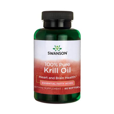 SWANSON 100% Pure Krill Oil 500mg. / 60 Soft