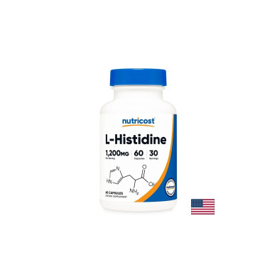 L-Хистидин – За имунитет и клетъчна защита, 600 mg, 60 капсули