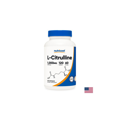 Мускулна маса - Л-Цитрулин (L-Citrulline), 1000 mg/120 капсули Nutricost