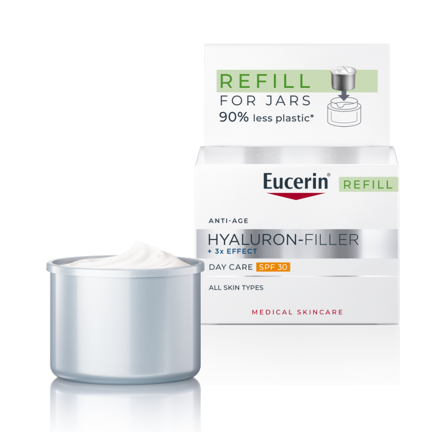Eucerin® Hyaluron-Filler Дневен крем за всеки тип кожа SPF30, Рефил