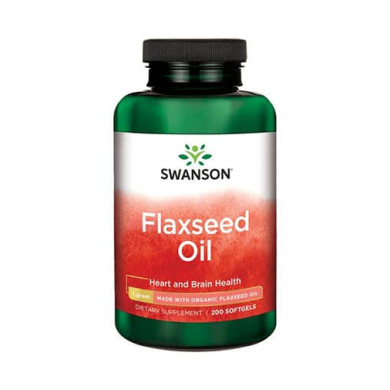 SWANSON Flaxseed Oil Made with Organic Flaxseed Oil 1g. / 200 Soft