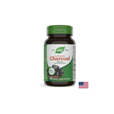Charcoal Activated/ Активен въглен 280 mg х 100 капсули Nature’s Way