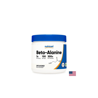 Сила и издръжливост - Бета аланин (Beta-Alanine), 300 g прах Nutricost