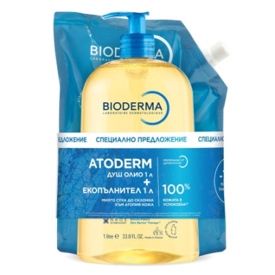 Bioderma Atoderm Душ олио 1 l + Пълнител 1 l